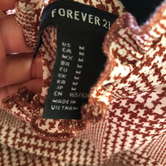 Forever 21 turtleneck red blouse high neck long sleeve blouse women’s sz m - Picture 5 of 8